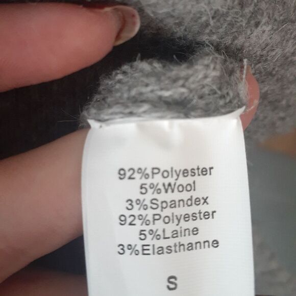 Nwt Dreamers Gray V-Neck Sweater Dress - Picture 8 of 14